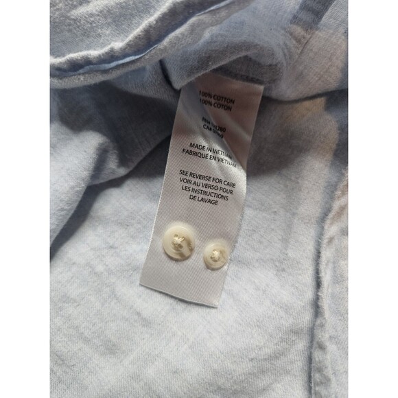 Travis Mathew Shirt XL Long Sleeve Button Up Light Blue Pockets Cotton - Picture 5 of 7